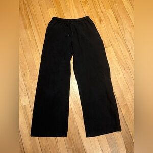 PINK Victoria's Secret Wide Leg Black Sweatpants